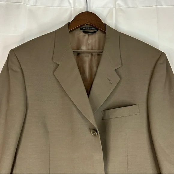 KENNETH COLE Men’s Size 40L Long Blazer Suit Jacket Coat Wool Lined